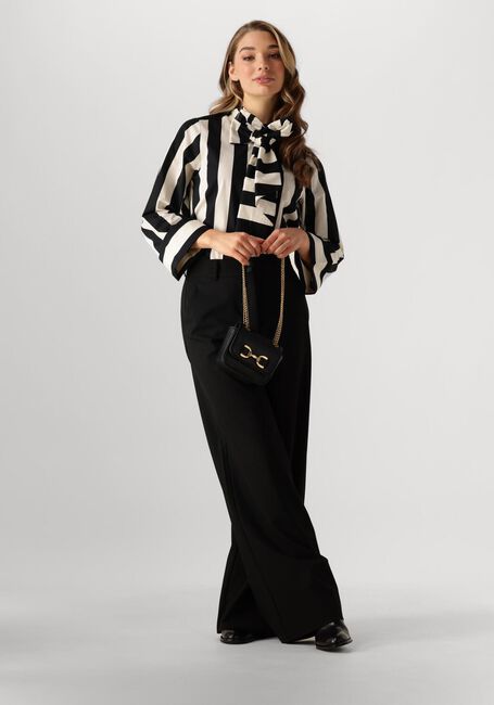 SUMMUM BLOUSE BOW STRIPE PRINTED Blouses en noir - large
