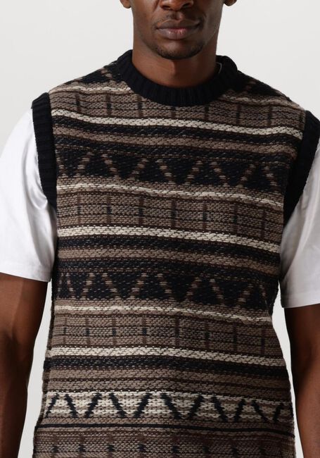 FORÉT Spencer CONE JACQUARD VEST Bleu foncé - large