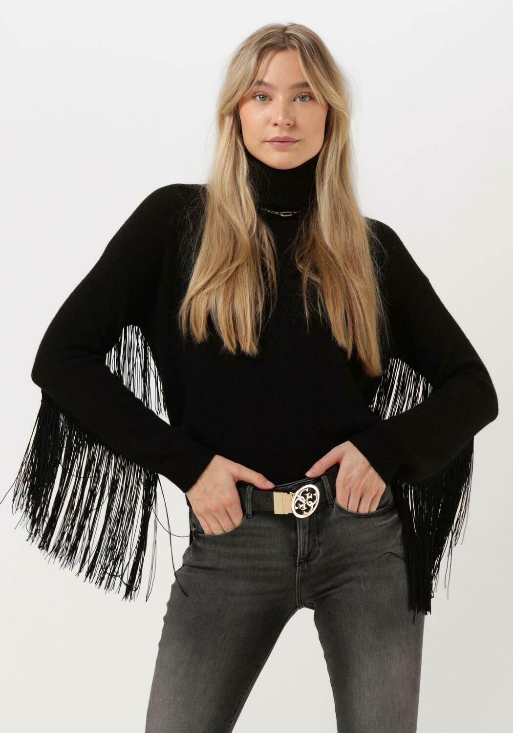 GUESS Col roule LEONIE ROLL NECK LS SWEATER en noir Omoda