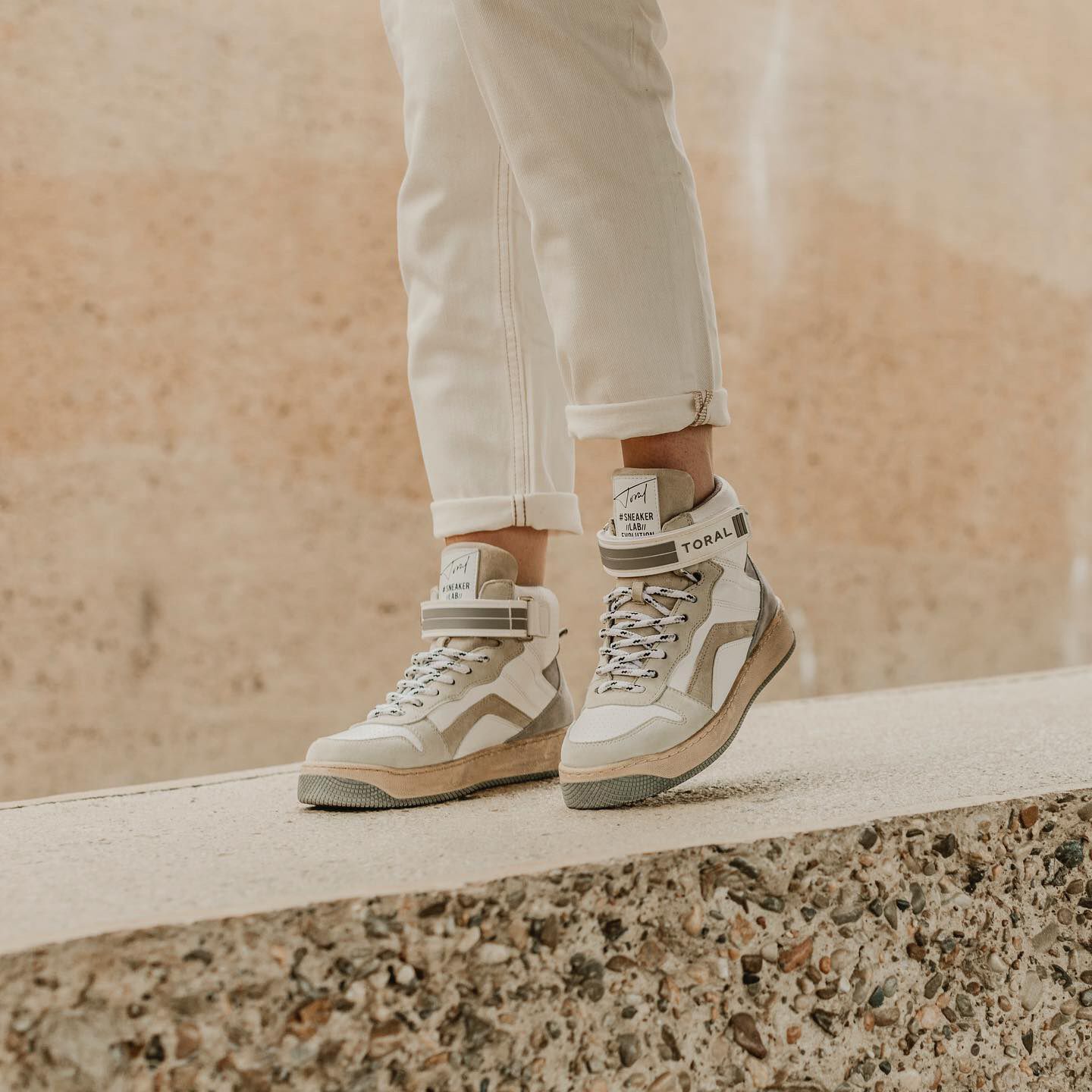 Witte TORAL Hoge sneaker 12407 | Omoda