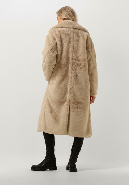 Ecru NOTRE-V Faux fur jas FUR COAT LONG - large