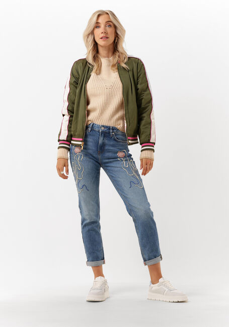 Olijf SCOTCH & SODA Jack REVERSIBLE PADDED BOMBER JACKET IN RECYCLED POLYESTER - large