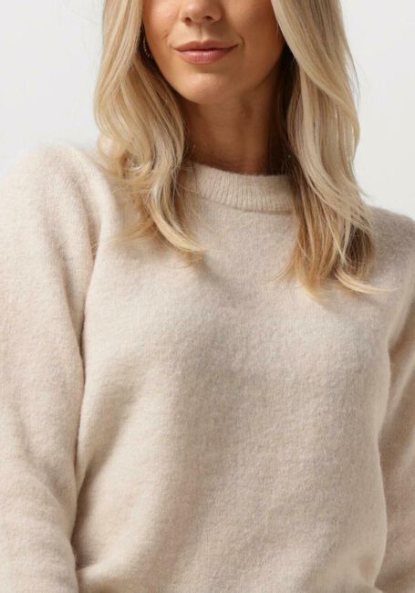 SELECTED WOMEN Pull SLFSIA RAS LS KNIT FRILL CUFF O-NECK B en beige - large