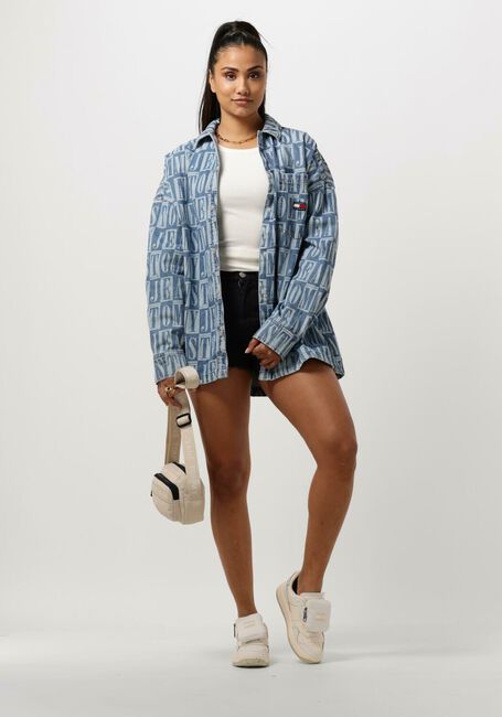 Ecru TOMMY HILFIGER Top SLIM 5X2 RIB O-NK LS - large