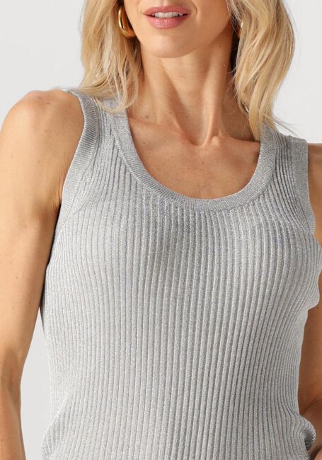 Zilveren MOS MOSH Top MMRELENA IMANJA KNIT TANK TOP - large