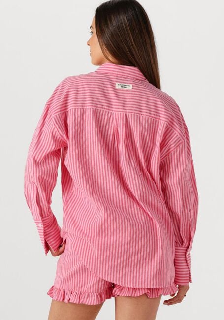 COLOURFUL REBEL VICKY STRIPED DROPPED SHOULDER BLOUSE Blouses Corail - large