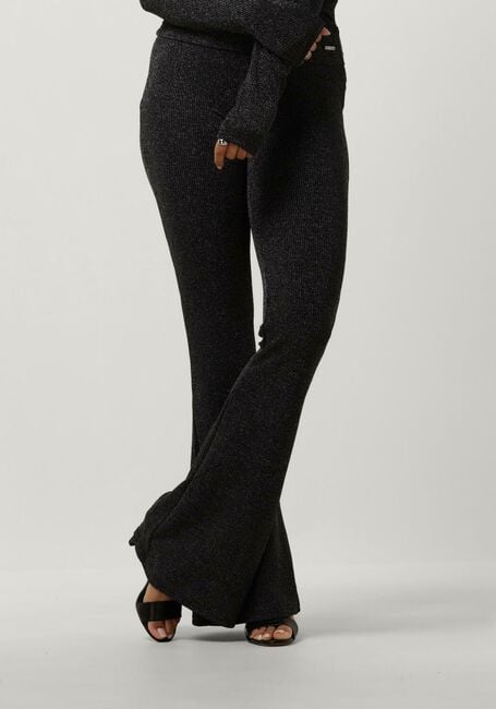 COLOURFUL REBEL Pantalon évasé LUREX EXTRA FLARE PANTS en argent - large