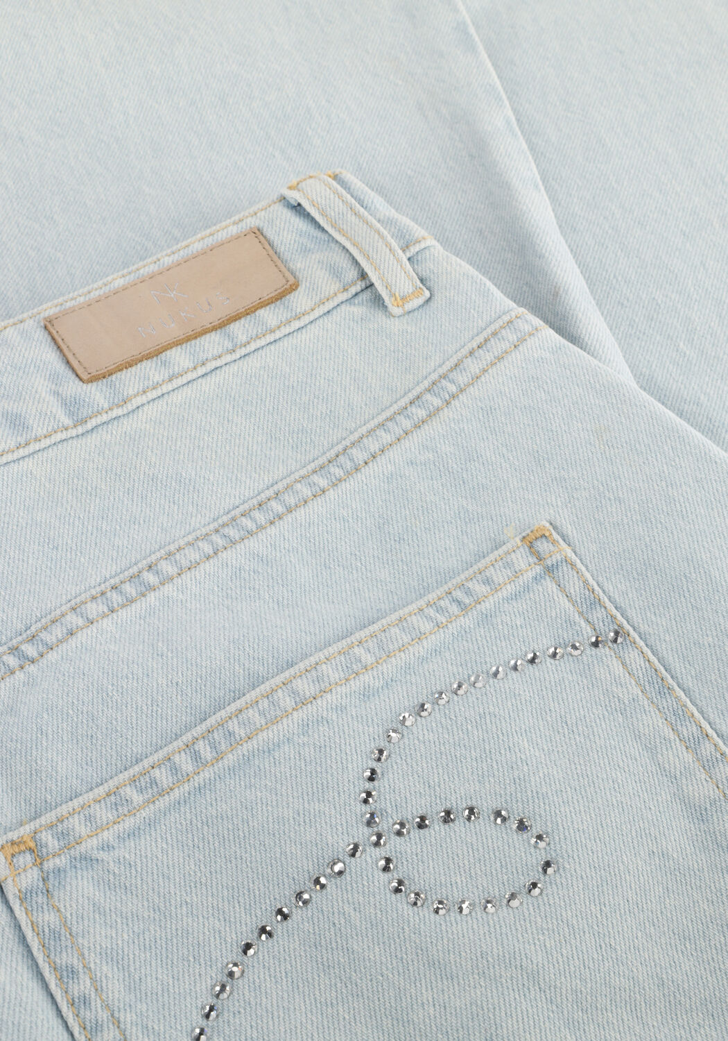 NUKUS Straight leg jeans ABBY PANTS DENIM STRASS Bleu clair - large
