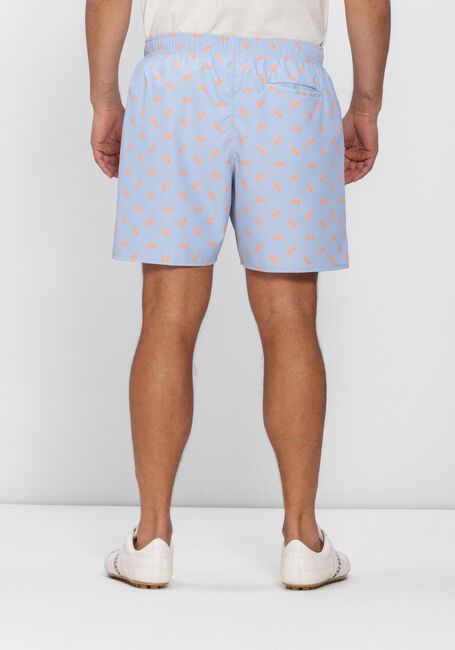 Lichtblauwe LACOSTE Zwembroeken MID LENGTH CROCODILE PRINT SWIM TRUNKS - large