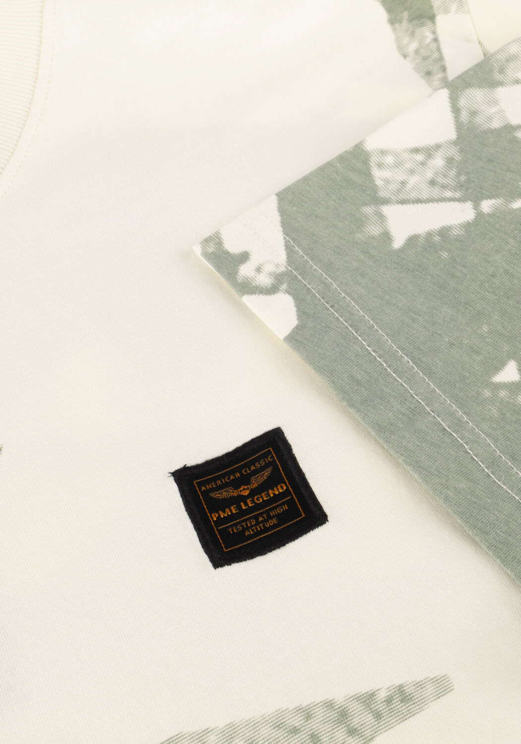 Groene PME LEGEND T-shirt SINGLE JERSEY PANEL PRINT - large