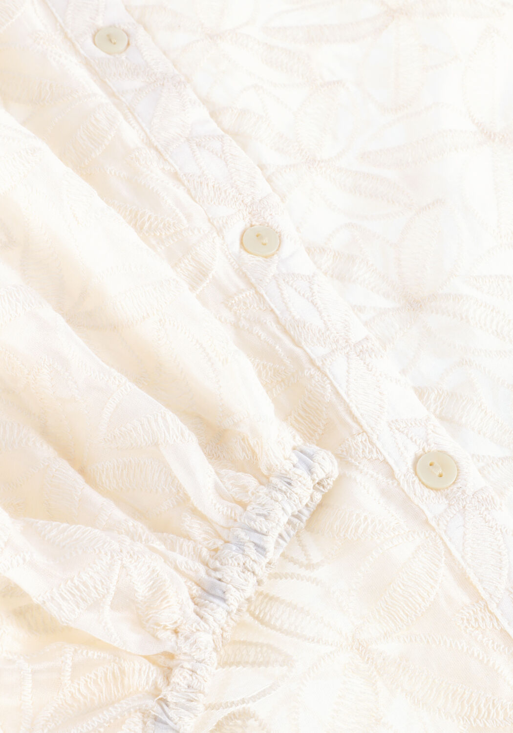 Gebroken wit NUKUS  MALAGA BLOUSE EMBROIDERY - large