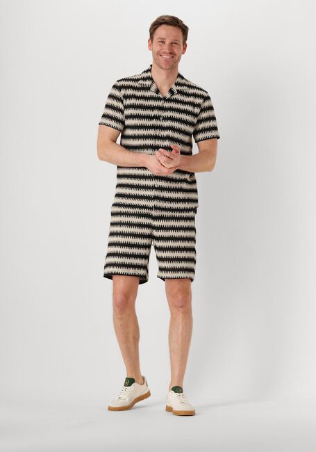 Ecru ANERKJENDT Korte broek AKJAN STRUC STRIPE SHORTS - large