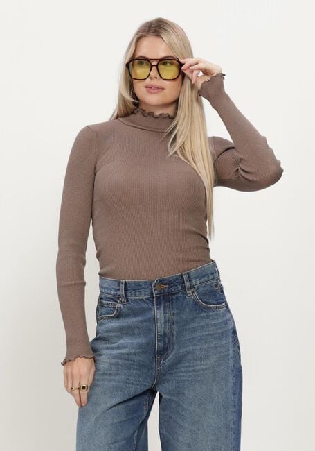 ROSEMUNDE Haut BOSTON TURTLENECK W/ LUREX en marron - large