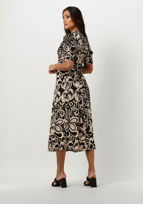 Zwarte VANILIA Midi jurk FLORAL HAPPY LONG - large