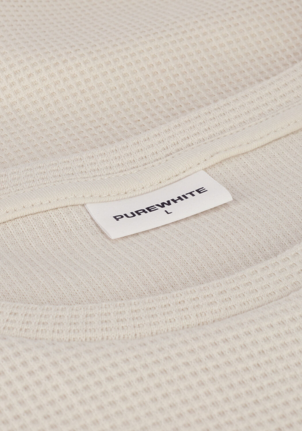 Gebroken wit PUREWHITE T-shirt TSHIRT WITH WAFFLE STRUCTURE - large