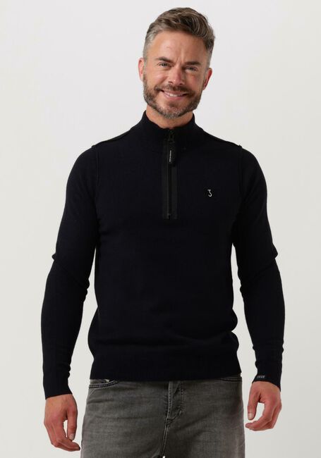BUTCHER OF BLUE Pull CLIFDEN HALFZIP en bleu - large