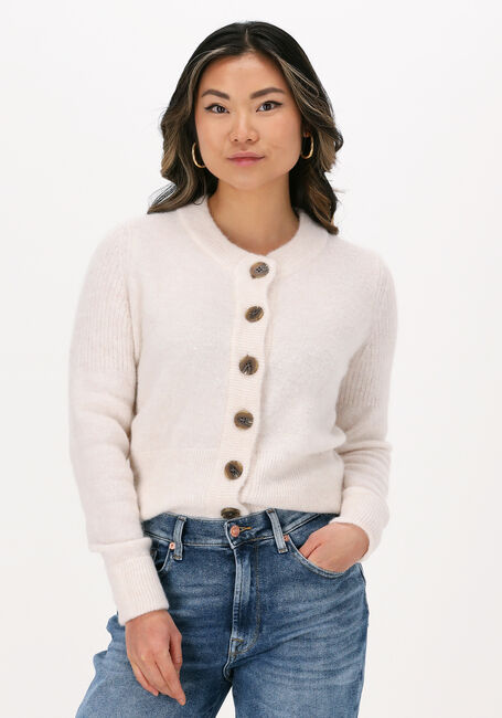 Ecru SELECTED FEMME Vest SIA LS KNIT CARDIGAN - large