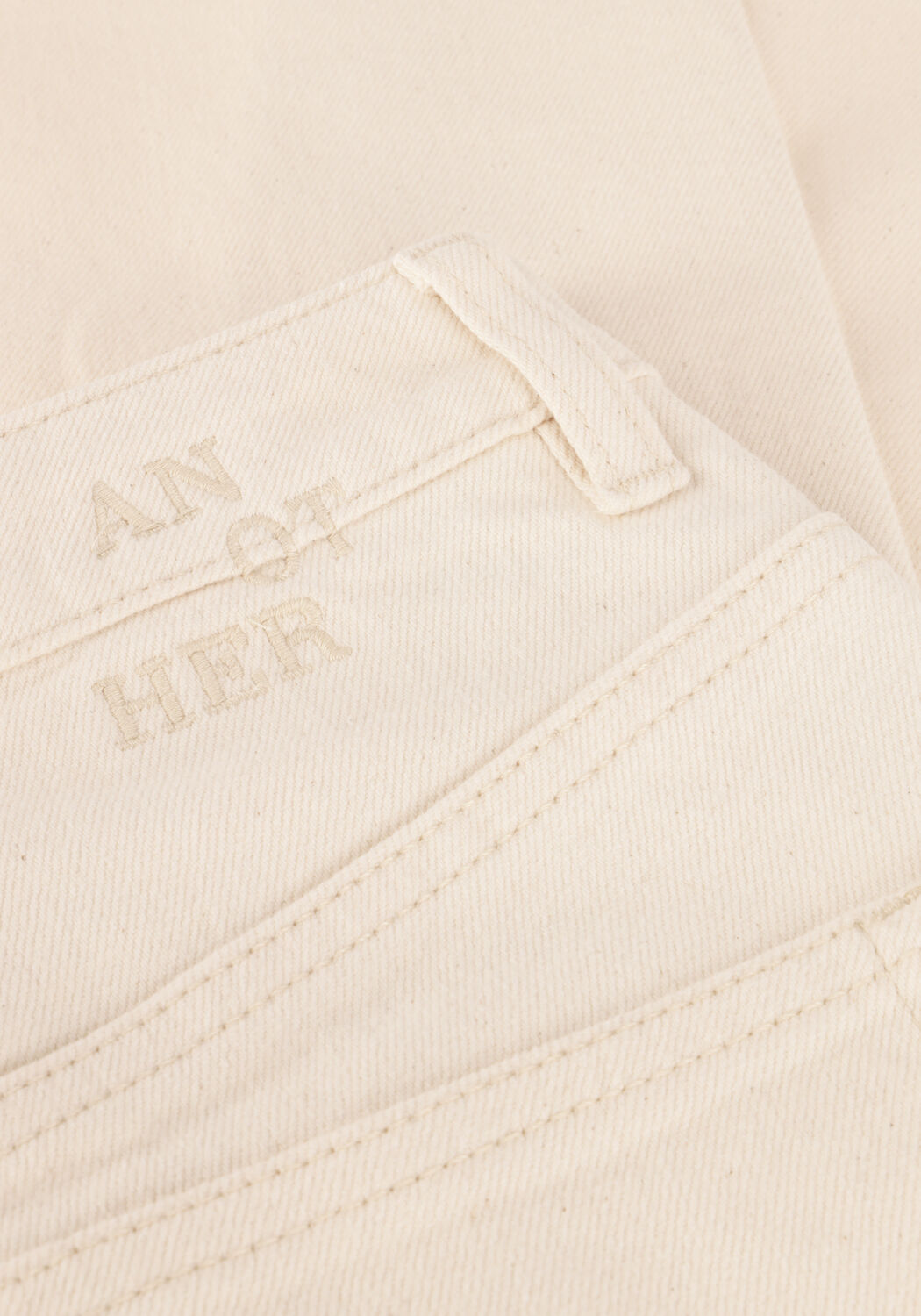 Ecru ANOTHER LABEL Wide jeans MOORE DENIM - large