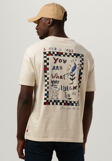SCOTCH & SODA T-shirt MUSIC ARTWORK T-SHIRT en beige - large