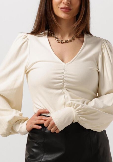 GESTUZ RIFAGZ V-NECK BLOUSE Blouses en beige - large