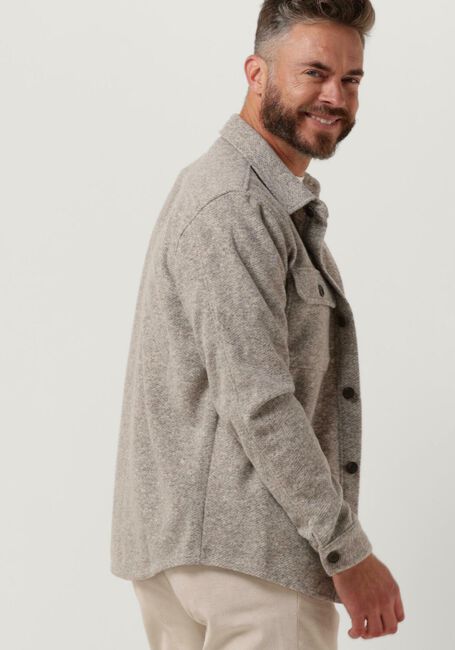 PROFUOMO Surchemise OVERSHIRT HERRINGBONE en beige - large