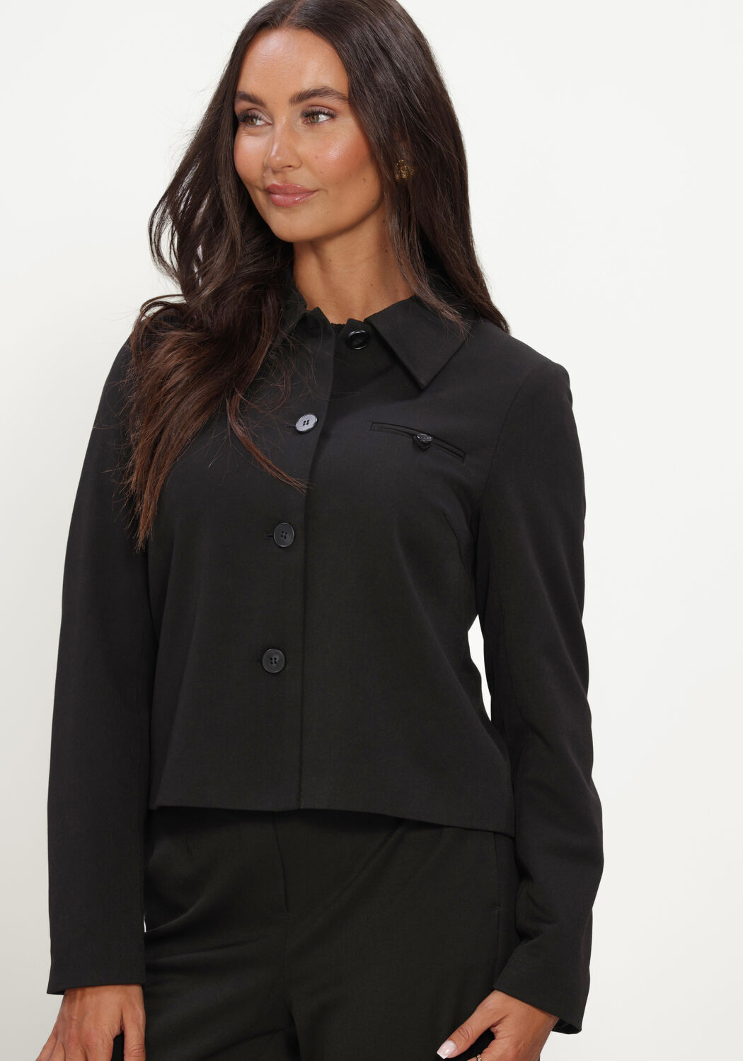 Zwarte OBJECT Blazer OBJLISA RE L/S SHORT BLAZER JACKET NOOS - large