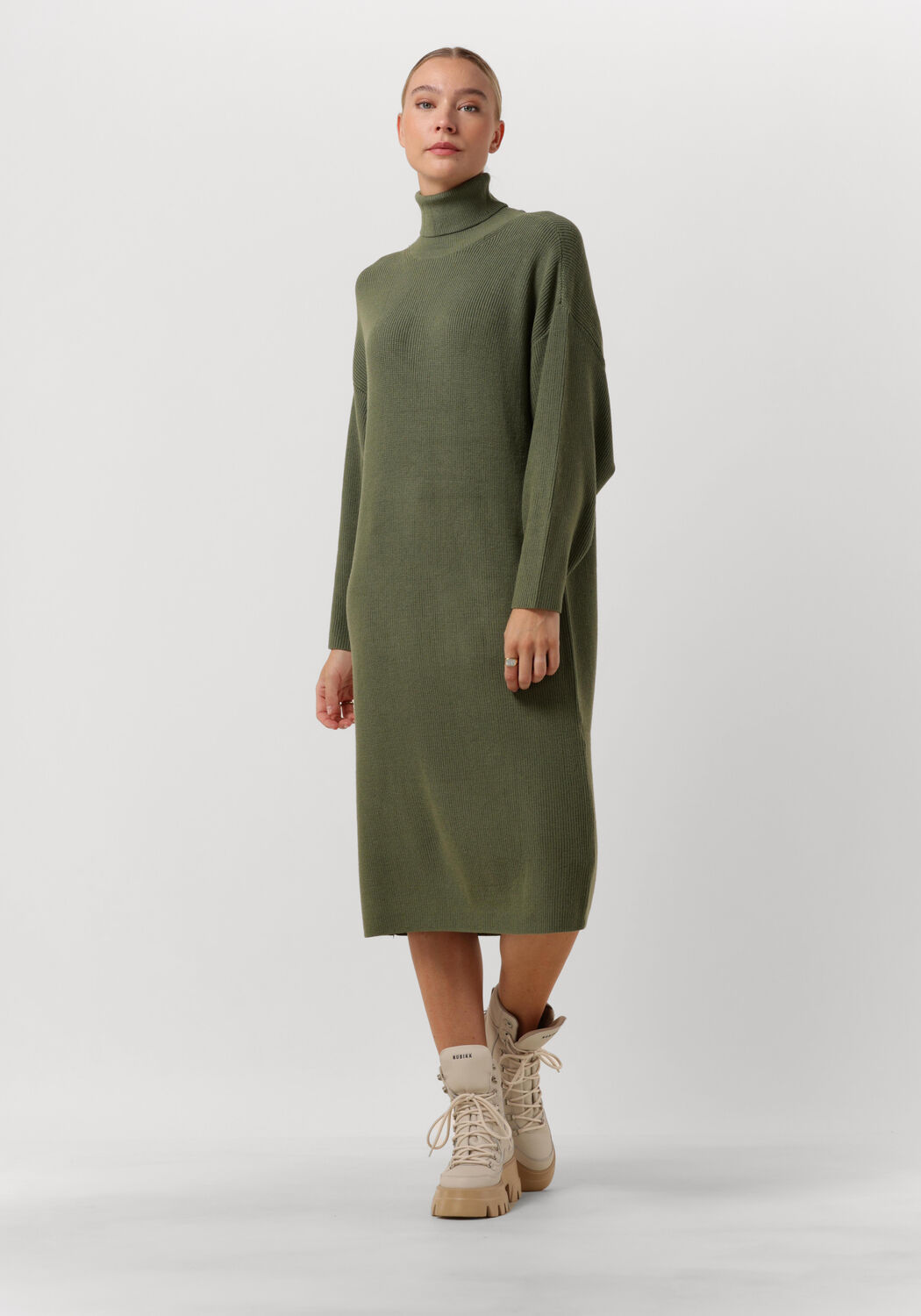 Rib jurk lang clearance