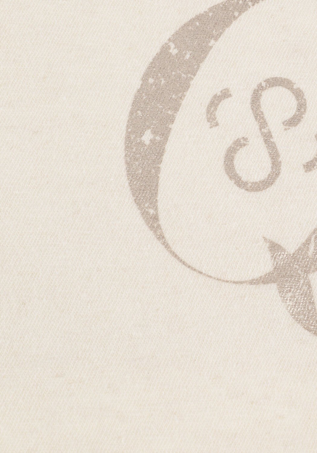 Witte SUMMUM Top TEE LOGO ARTWORK COTTON LINEN JERSEY - large