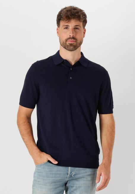 Blauwe TOMMY HILFIGER Polo DC COTTON LYOCELL POLO - large