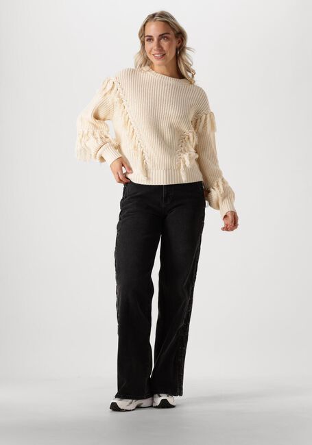 CATWALK JUNKIE Pull RELAXED FRINGED KNIT Écru - large