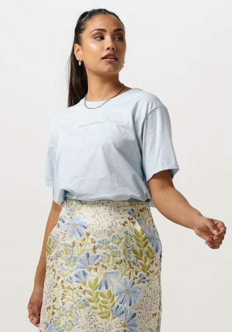 MSCH COPENHAGEN T-shirt MSCHTERINA ORGANIC SMALL LOGO TEE Bleu clair - large