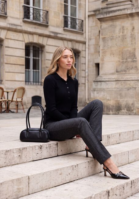 CAMBIO Pantalon &eacute;vas&eacute; FLEUR en noir - large