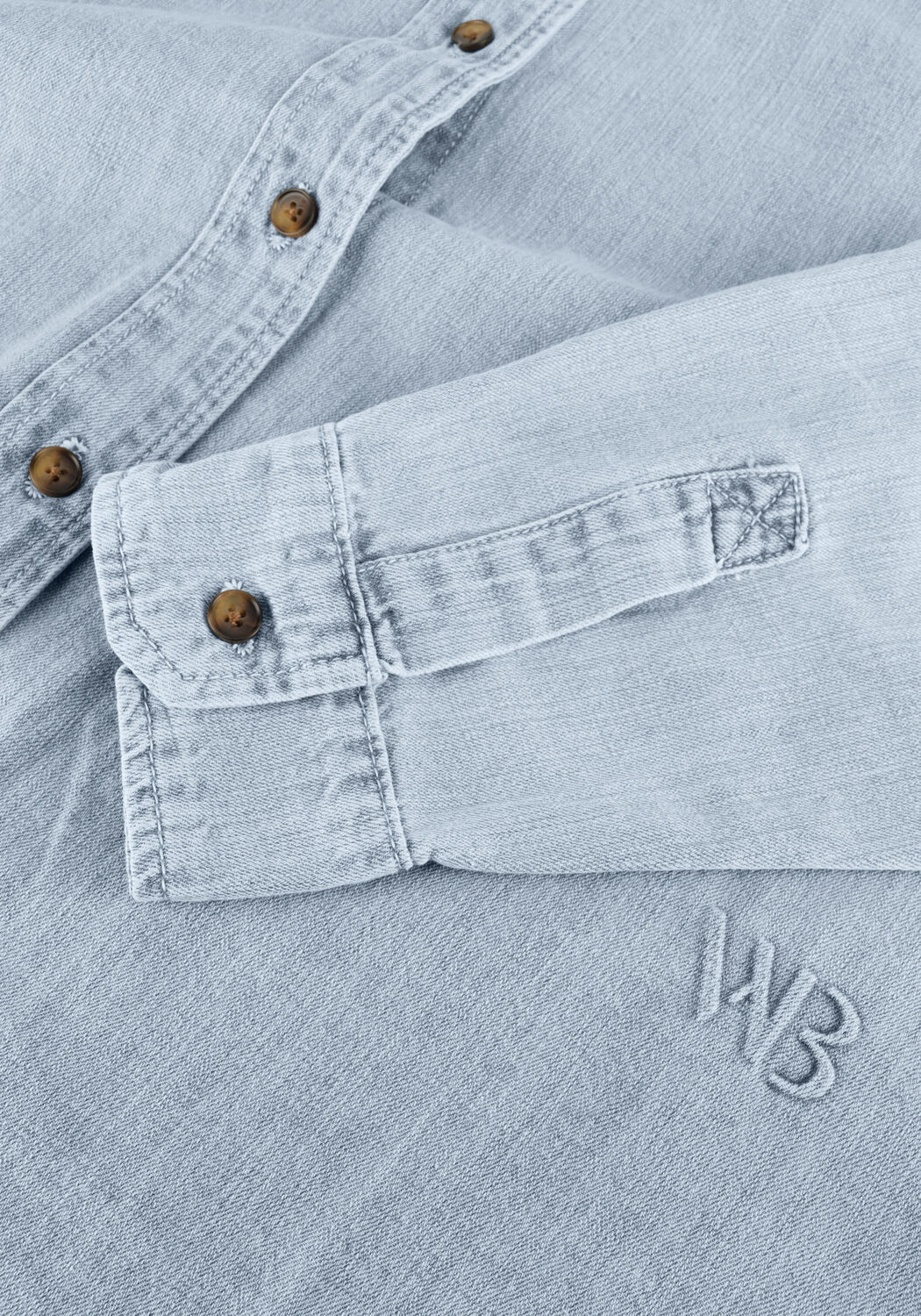 Blauwe WITHBLACK  WBLFRANCISCA LS DENIM SHIRT - large