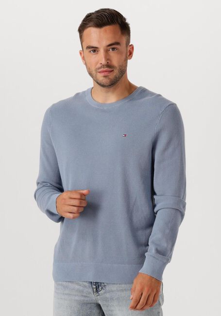 TOMMY HILFIGER Pull ESSENTIAL STRUCTURE CREW NECK Bleu clair - large