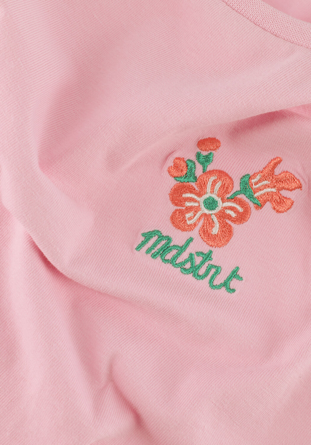Roze MOODSTREET T-shirt T-SHIRT WITH FANCY SLEEVE AND EMBROIDERY - large