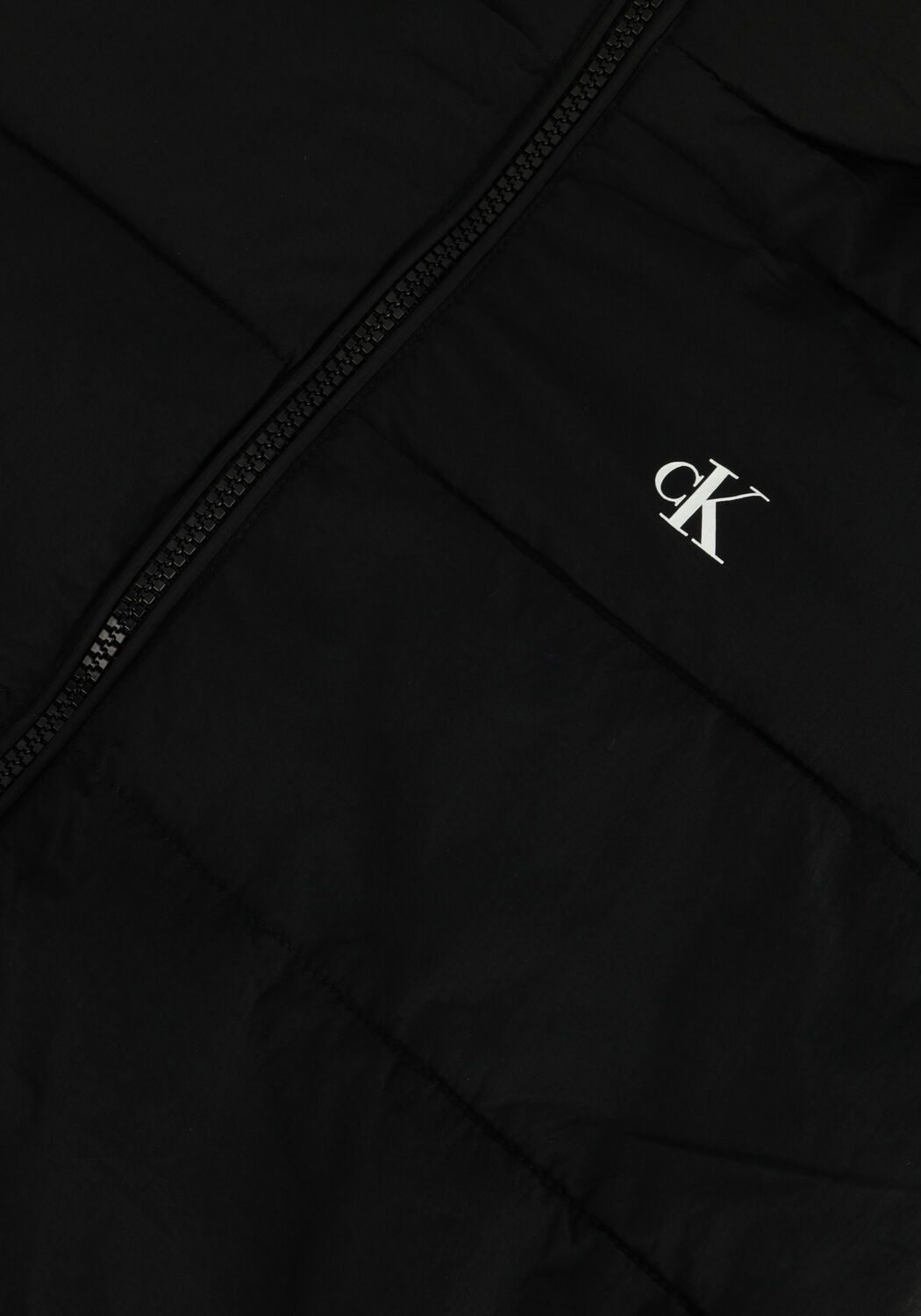 Zwarte CALVIN KLEIN Gewatteerde jas LOGO HOOD LW PADDED COAT - large