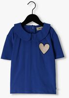 CARLIJNQ T-shirt SUNNIES - COLLAR T-SHIRT WT EMBROIDERY Bleu foncé