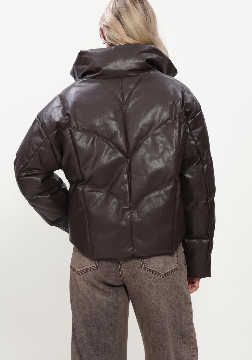 Bruine NUKUS Gewatteerde jas ANGELINA JACKET - large