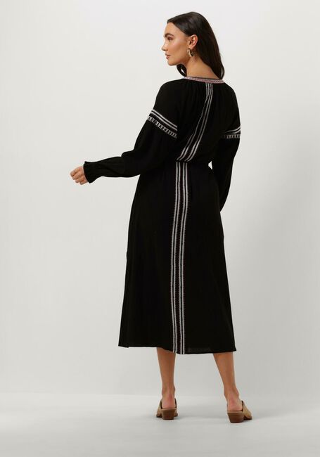 Zwarte SCOTCH & SODA Midi jurk MIDI DRESS WITH EMBROIDERY DETAILS - large