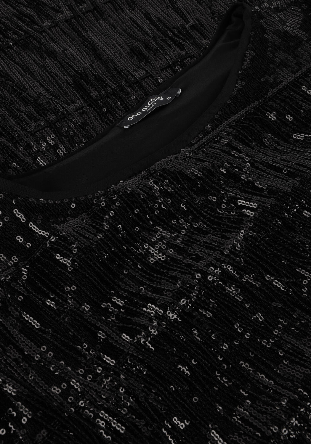 Zwarte ANA ALCAZAR Mini jurk PURE SEQUINS DRESS - large