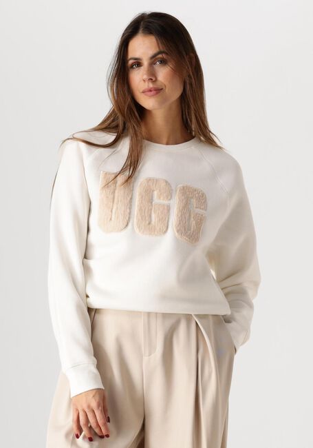 Zand UGG Sweater MADELINE FUZZY LOGO CREWNECK - large
