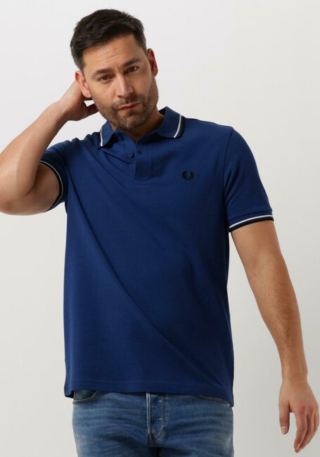 FRED PERRY Polo TWIN TIPPED FRED PERRY SHIRT Cobalt - large