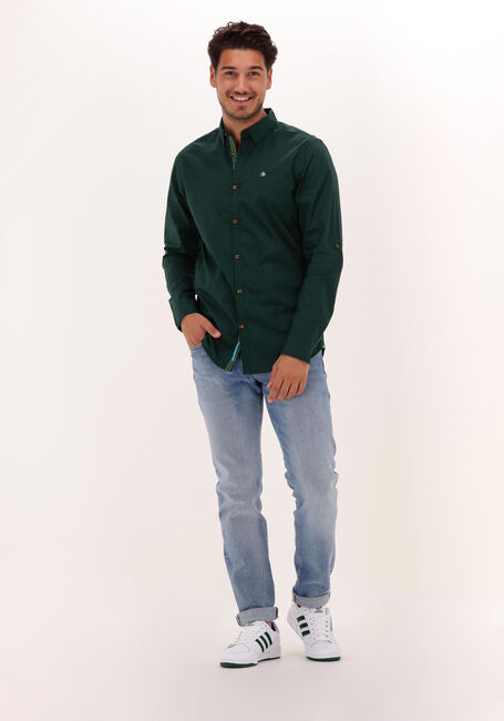Groene SCOTCH & SODA Casual overhemd SLIM-FIT CONTRAST TRIMMED POPLIN SHIRT - large