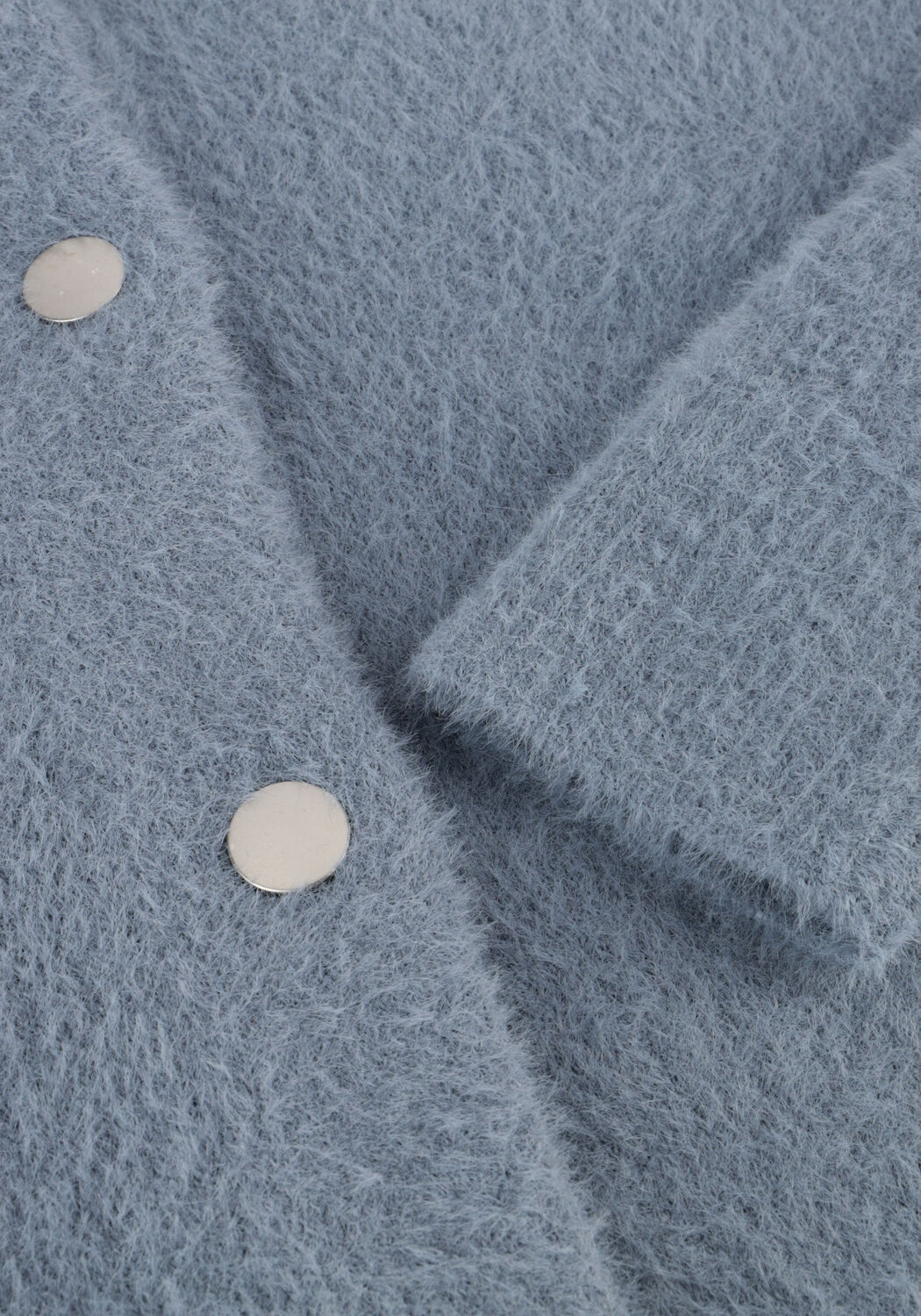 Lichtblauwe JANSEN AMSTERDAM Vest CLOE VEST P 205 PRESSBUTTONS - large