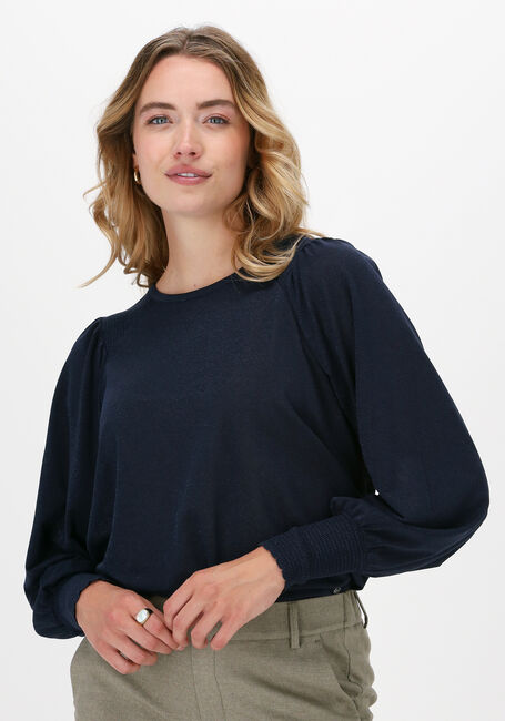 Blauwe MOS MOSH Top KAMILLA LONGSLEEVE BLOUSE - large