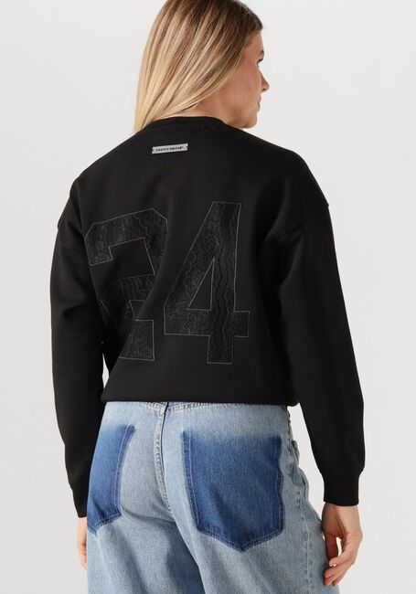 Zwarte HAUTE L'AMITIÉ Sweater LACE APPLICATION SWEAT - large