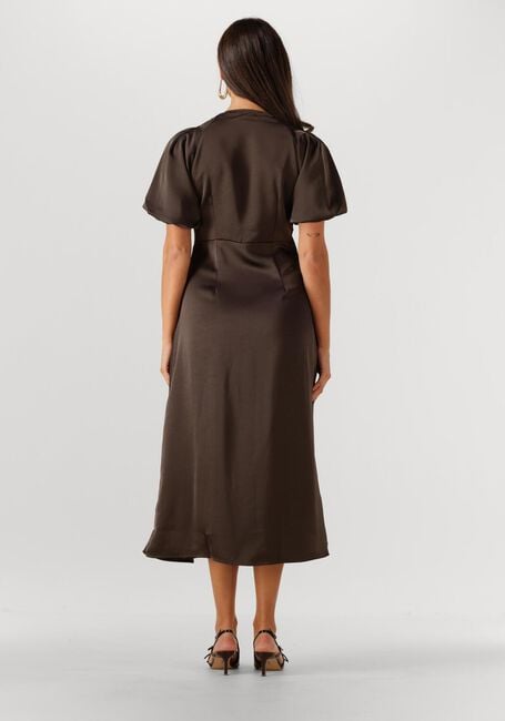 NEO NOIR Robe midi ILLIANA HEAVY SATEEN DRESS en marron - large