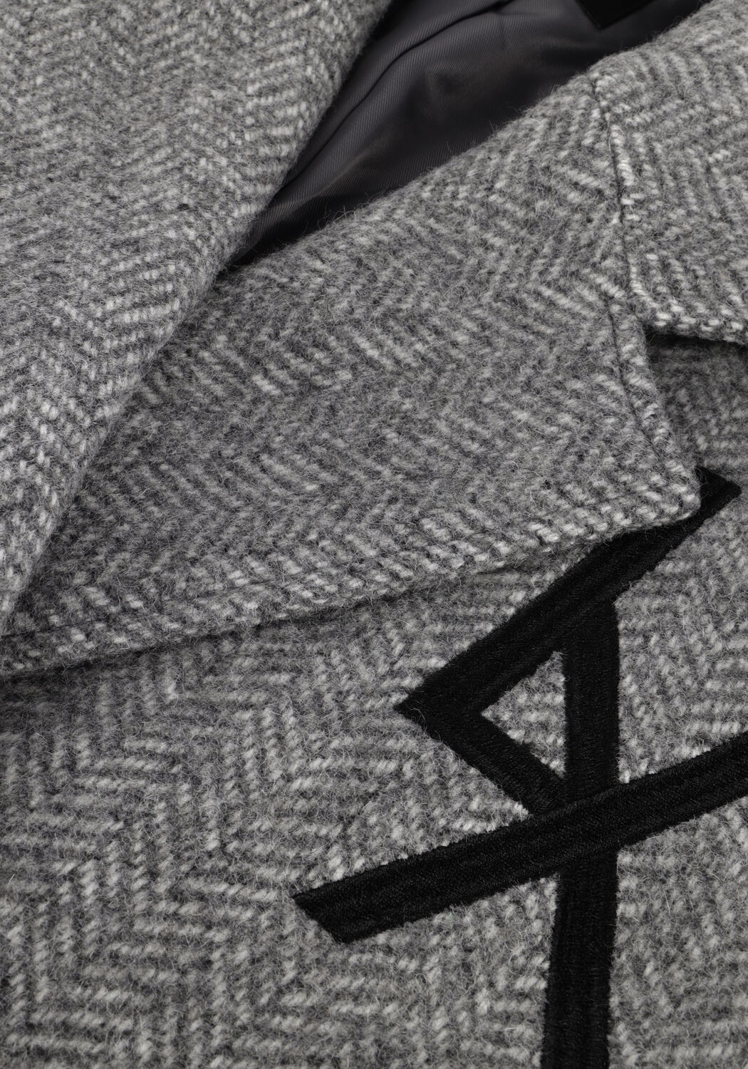 Grijze ALIX THE LABEL Mantel LONG WOOL COAT - large