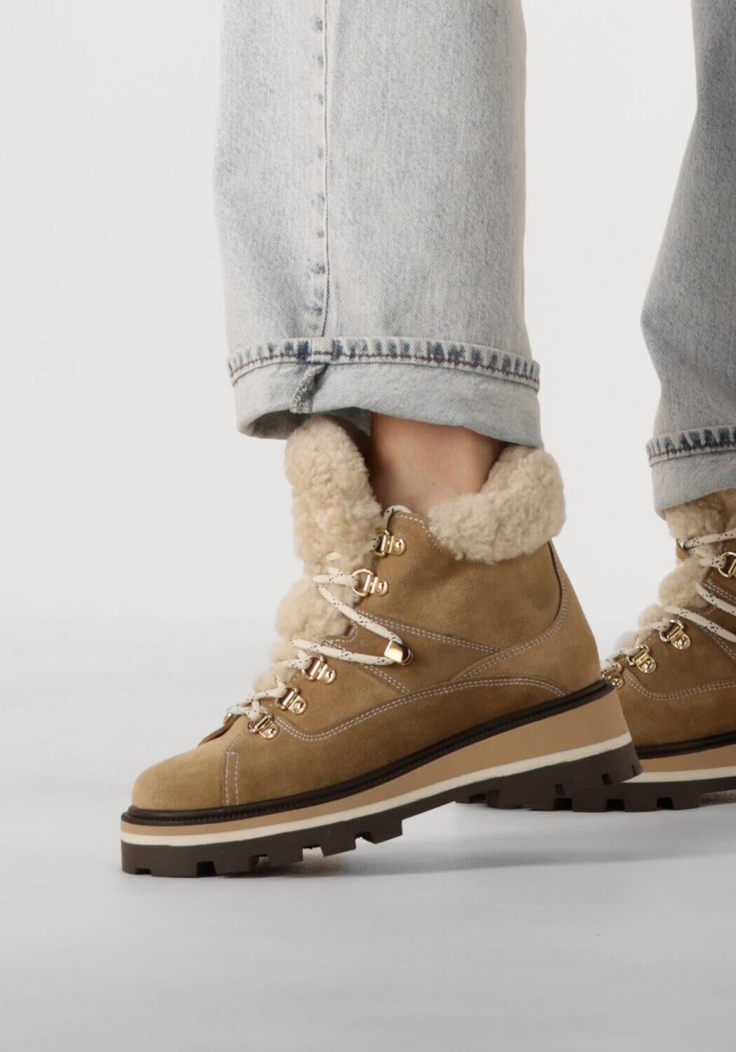 BLASZ Bottines &agrave; lacets 264 en beige - large