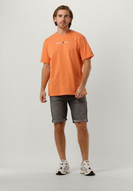 TOMMY JEANS T-shirt TJM CLASSIC LINEAR LOGO TEE en orange - large